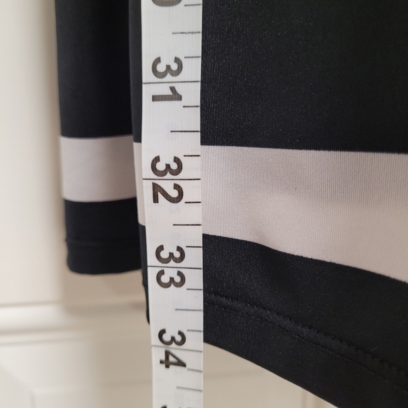 INC Black And White Long Sleeve Boat Neck Dress - Picture 7 of 10